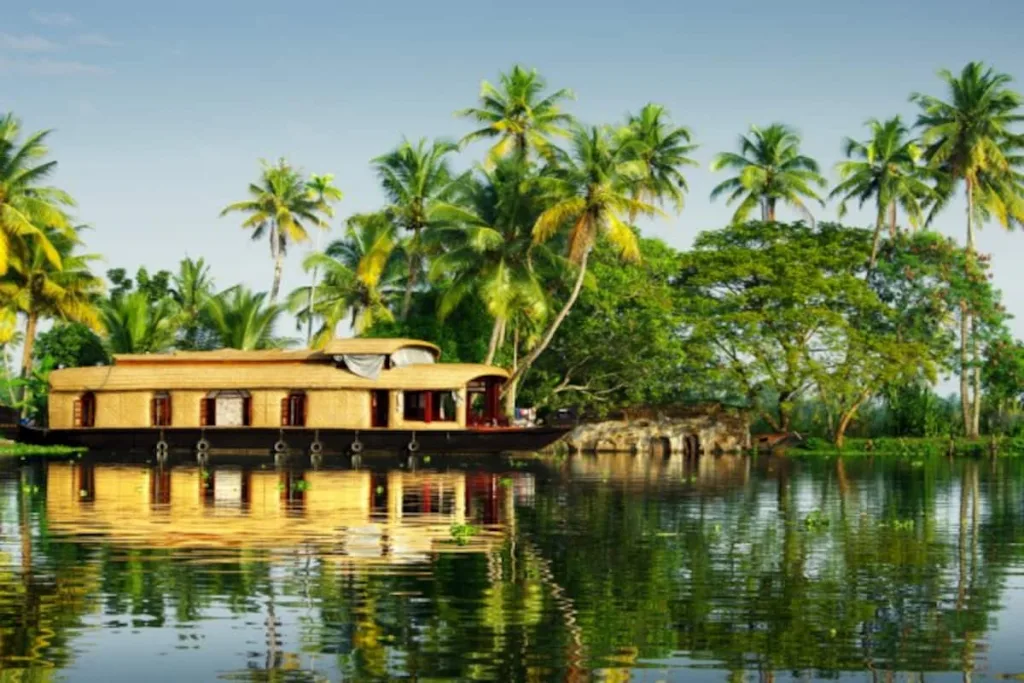 House Boat on a river in Alleppey