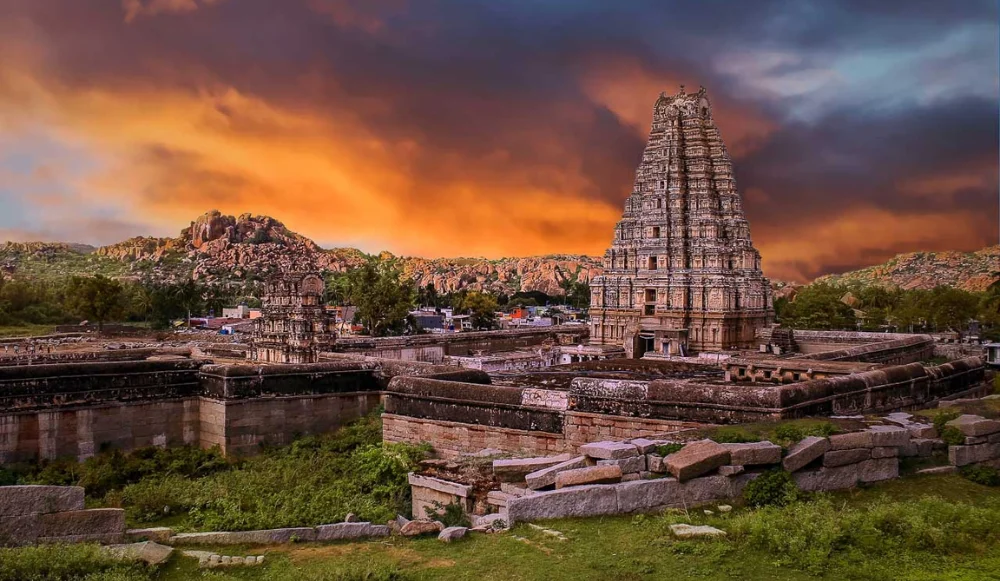 Famous temple in Hampi