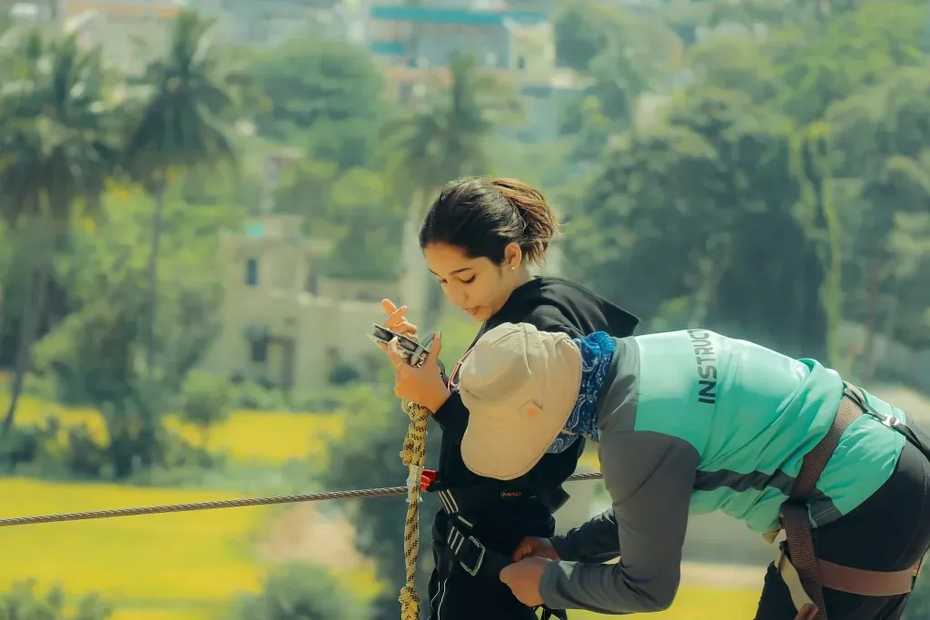 Zip Line activity in Bhongir Fort 