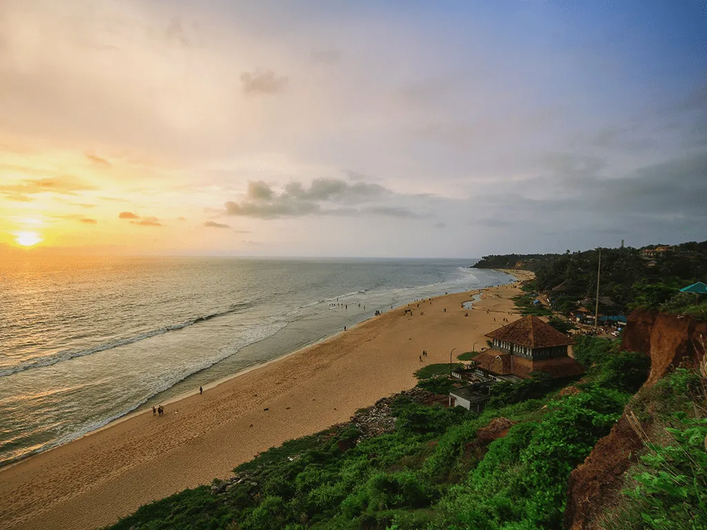 Beautiful beach locates near Varkala